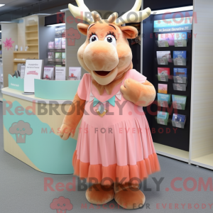 Peach Moose mascot costume...