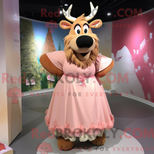 Peach Moose mascot costume...
