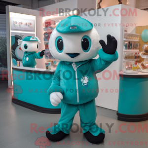 Teal Ice Cream mascot...