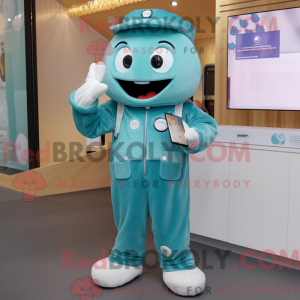 Teal Ice Cream Maskottchen...