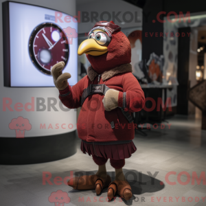 Maroon Turkey mascot...