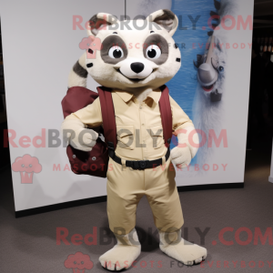 Cream Civet mascot costume...