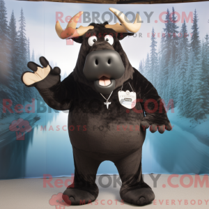 Black Moose maskot kostume...