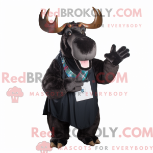 Black Moose mascottekostuum...