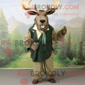 Olive Irish Elk mascot...