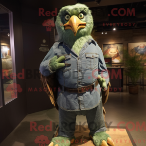 Green Eagle mascot costume...