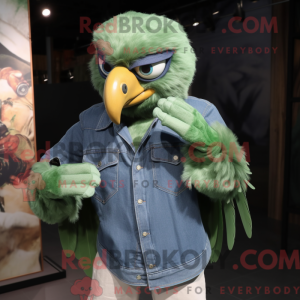 Green Eagle mascot costume...