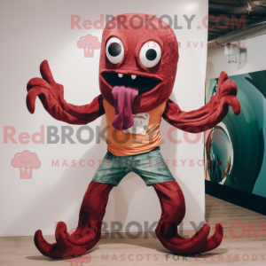 Maroon Kraken mascot...