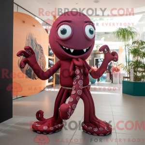Maroon Kraken maskot...