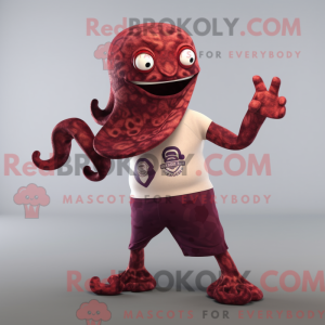 Maroon Kraken mascot...