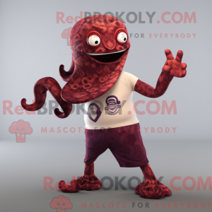 Maroon Kraken maskot...