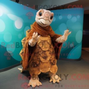 Brun havskildpadde maskot...