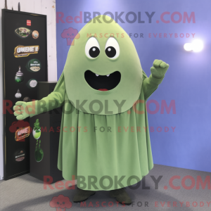 Olive Ghost mascot costume...