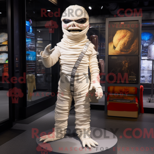 White Mummy mascot costume...