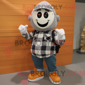 Gray Pumpkin mascot costume...