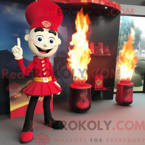 Maskottchenkostüm Red Fire...