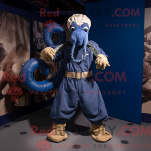 Navy Hydra mascot costume...