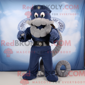 Navy Hydra mascot costume...