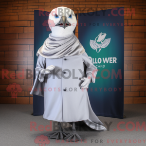 Silver Dove maskot kostume...
