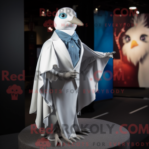 Silver Dove mascot costume...