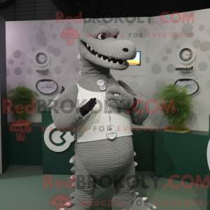 Grå krokodille maskot...