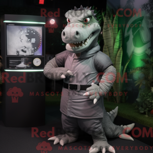 Gray Crocodile mascot...