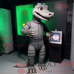 Gray Crocodile mascot...