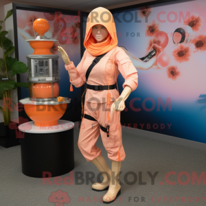 Peach Gi Joe mascot costume...