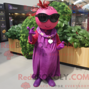 Magenta Traube Maskottchen...