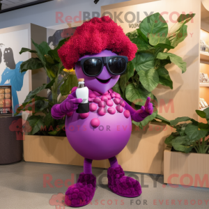 Magenta Traube Maskottchen...