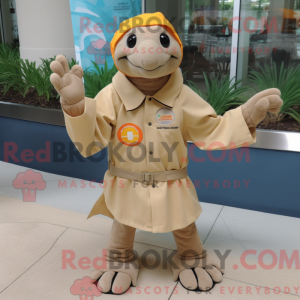Tan Sea Turtle maskot...
