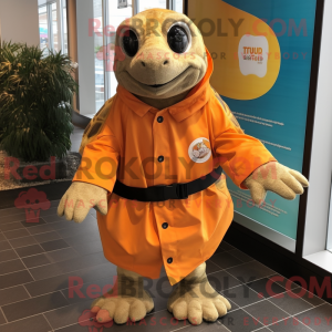 Tan Sea Turtle mascot...
