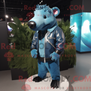 Blue Tapir mascot costume...