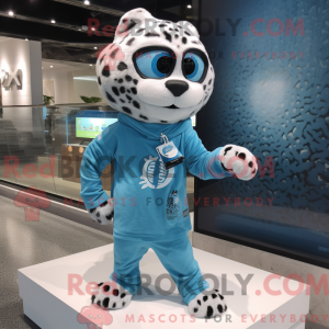 Sky Blue Cheetah mascot...