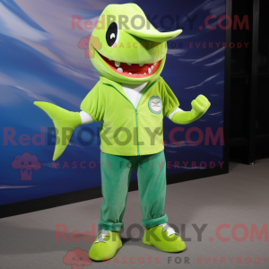 Lime Green Shark máscara...