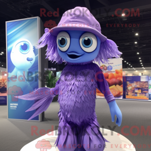 Lavendel Betta Fish maskot...