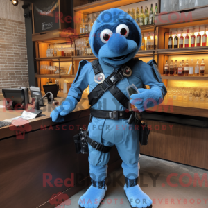 Blue Para Commando mascot...