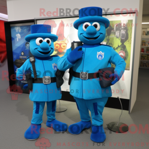 Blå Para Commando maskot...