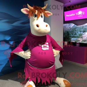 Magenta Guernsey Cow...