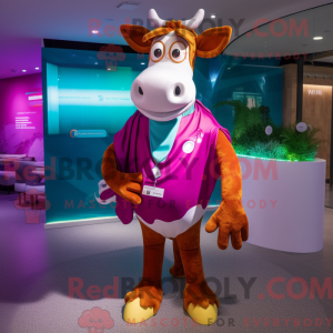 Magenta Guernsey Cow...