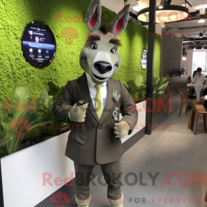 Oliven æsel maskot kostume...