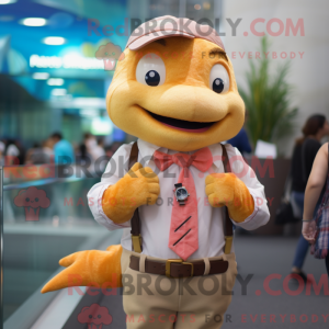 Gold Salmon Maskottchen...