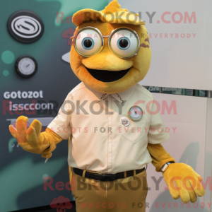 Gold Salmon mascot costume...