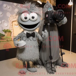 Gray Camera mascot costume...