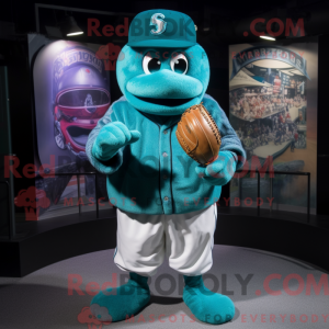 Teal Baseball Glove mascot...