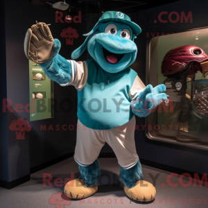 Teal Baseball Glove mascot...