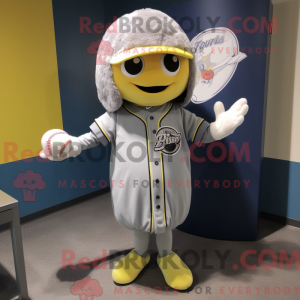 Grå citron maskot kostume...