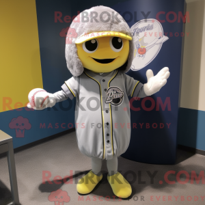 Gray Lemon mascot costume...