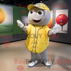 Gray Lemon mascot costume...