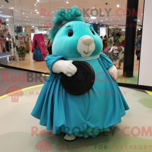 Turquoise Guinea Pig mascot...